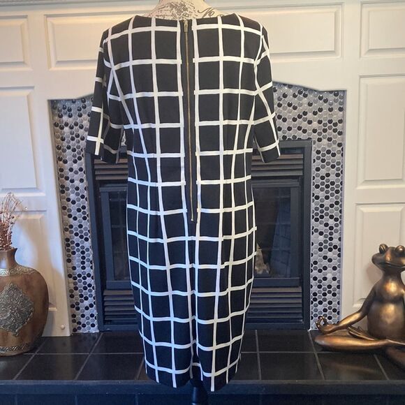 Cato black and white dress, size large, excellent used condition - Picture 4 of 10